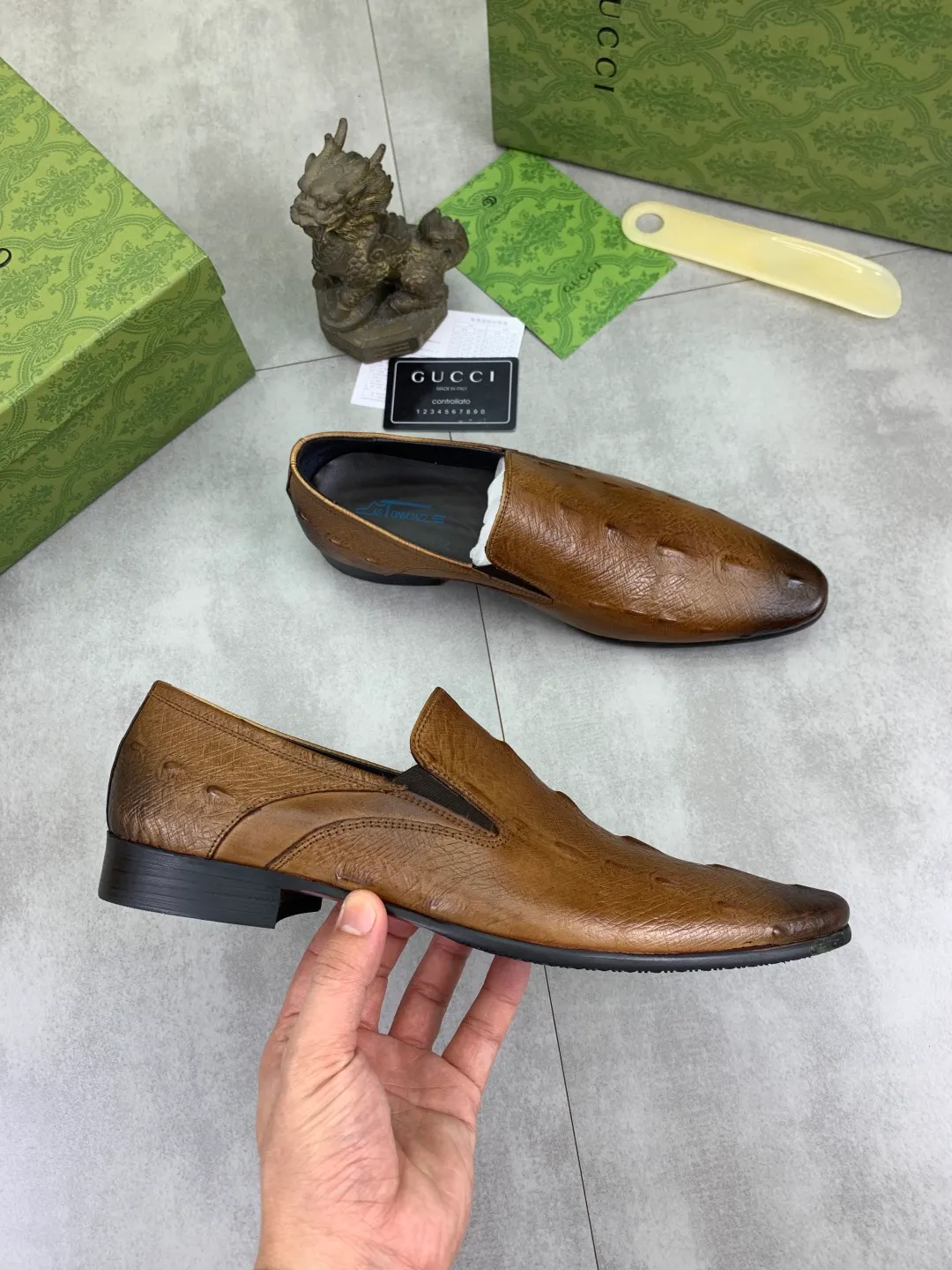 Men's Men's Shoes 💰P500 [New Style] 💰💎💎💎 [Gucci] GUCCI high-end men's formal business leather shoes, original order 1:1! Original imported high-end calfskin, original metal buckle, imported first-layer pigskin lining for feet, original high-end outsole, men's shoe size: 38-44